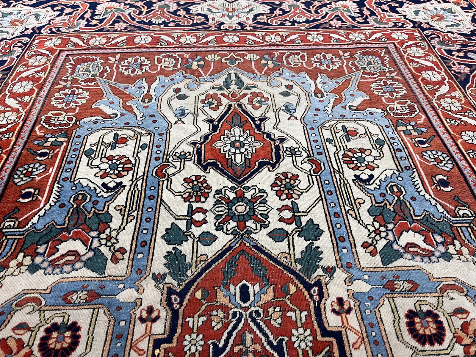 Extremely Fine Antique Persian Mohtasham Kashan Rug 4'6" X 7'3" - 8
