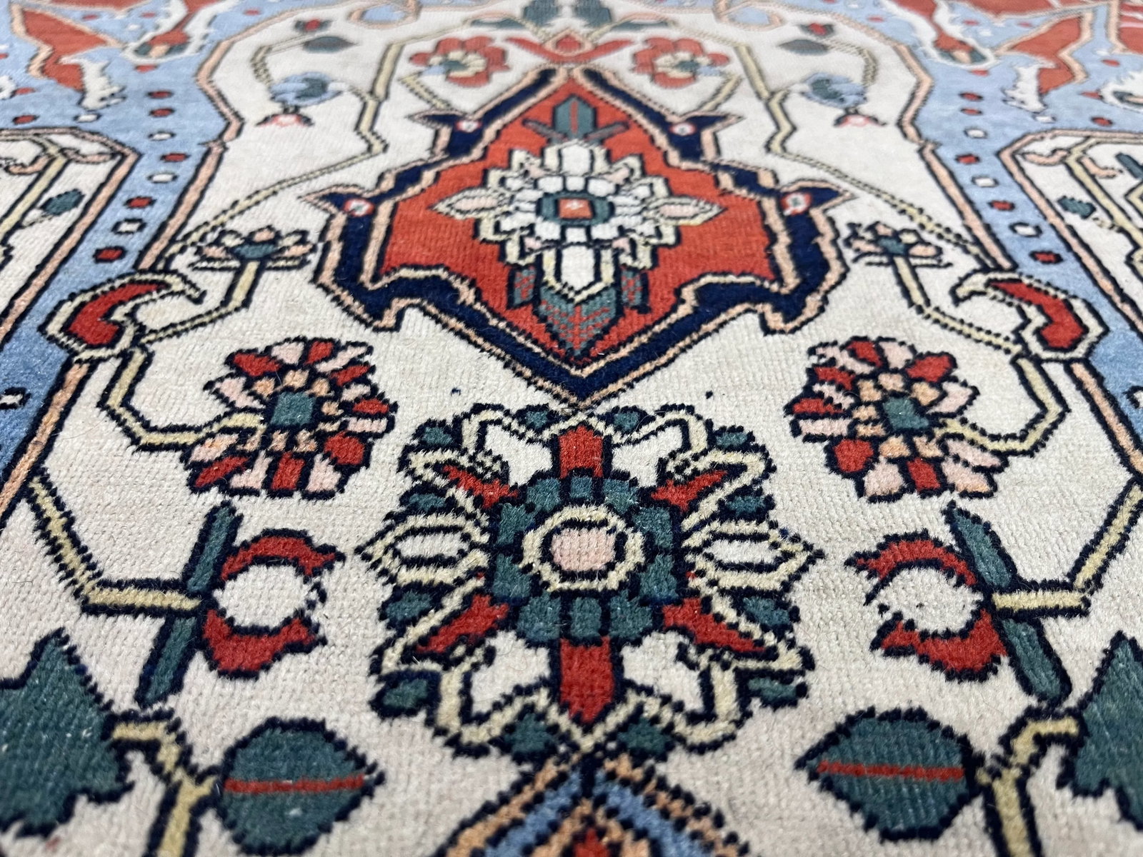 Extremely Fine Antique Persian Mohtasham Kashan Rug 4'6" X 7'3" - 9