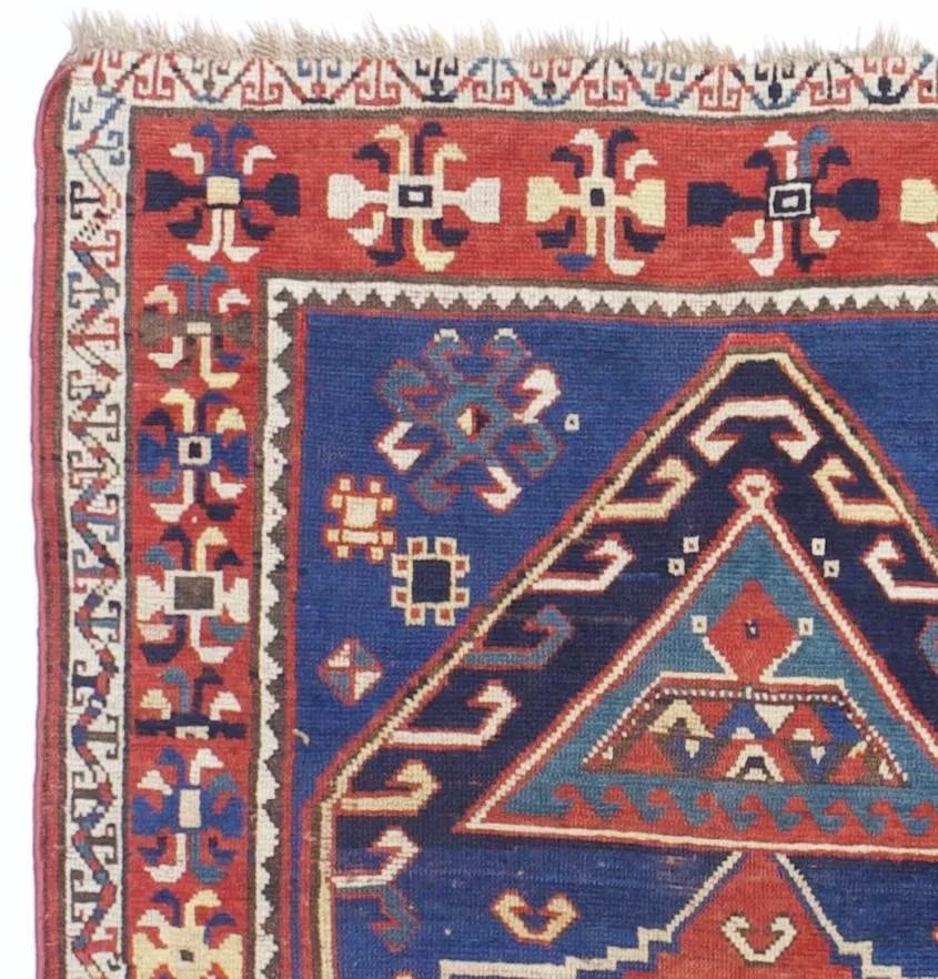 Fine Antique Kazak Rug 3'10" X 6'8" - 2