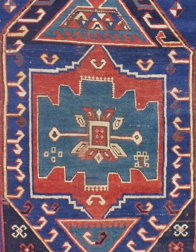 Fine Antique Kazak Rug 3'10" X 6'8" - 4