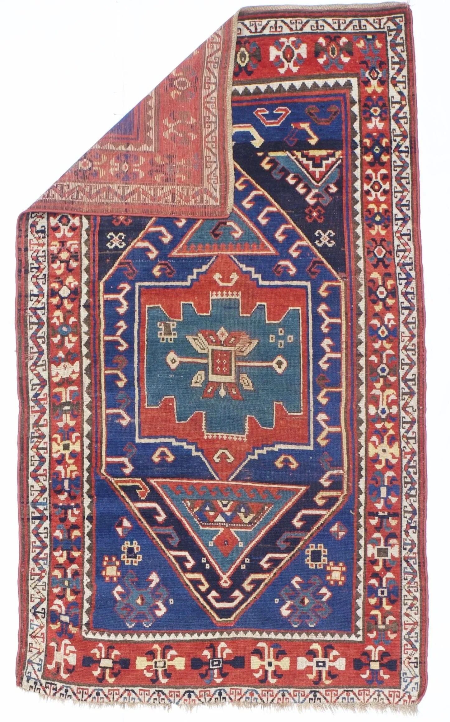 Fine Antique Kazak Rug 3'10" X 6'8" - 5