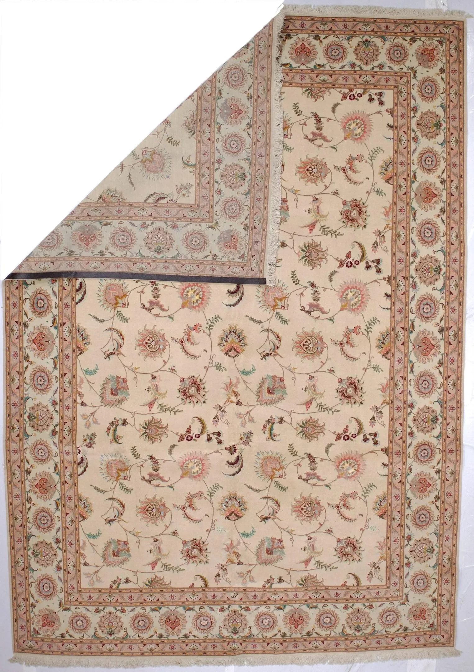 Extremely Fine Persian Tabriz Wool & Silk Rug 8'2" X 11'8" - 3