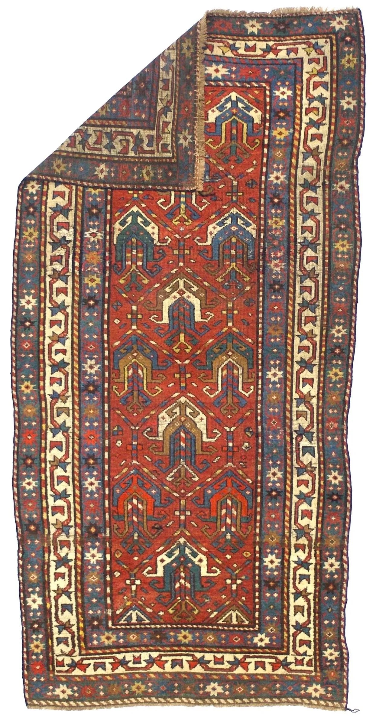 Fine Antique Ganje Kazak Rug 3'4" X 6'10" - 2