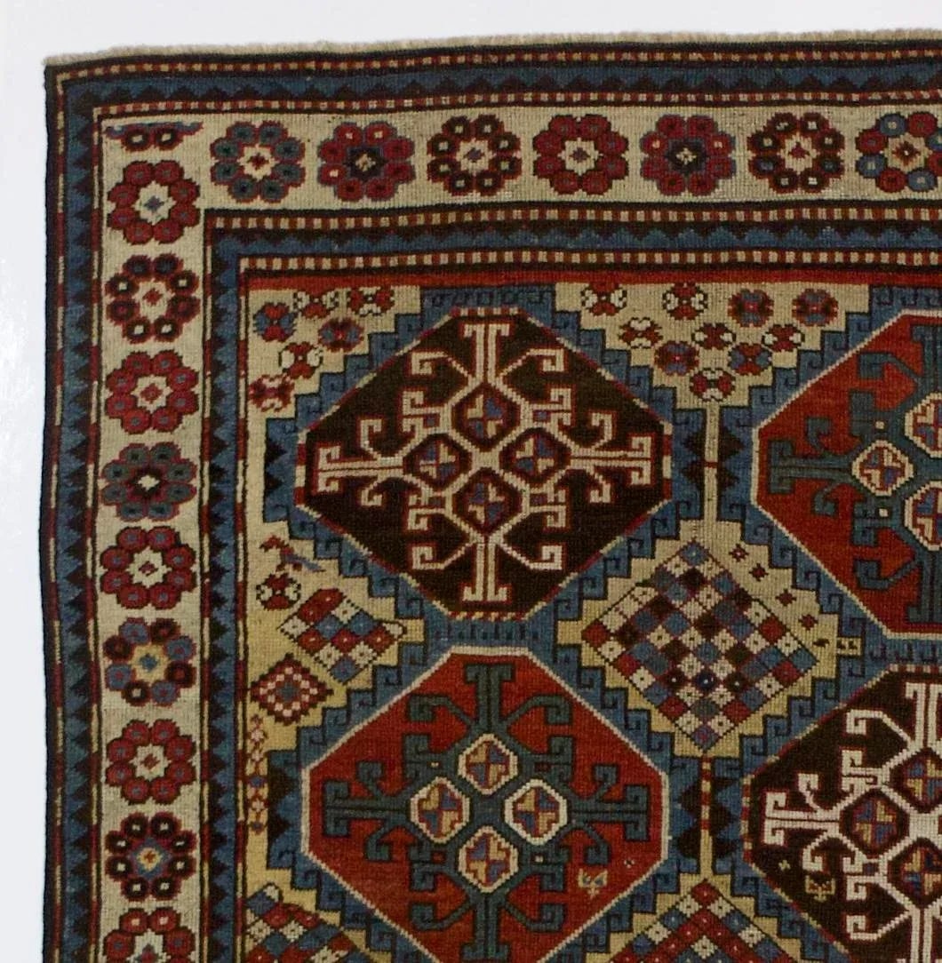 Fine Antique Mogul Kazak Rug 4'7" X 7'7" - 4