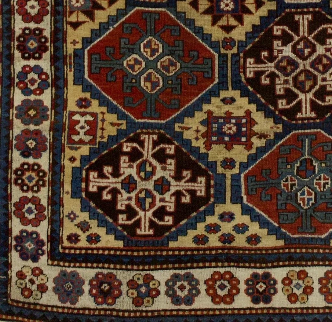 Fine Antique Mogul Kazak Rug 4'7" X 7'7" - 5