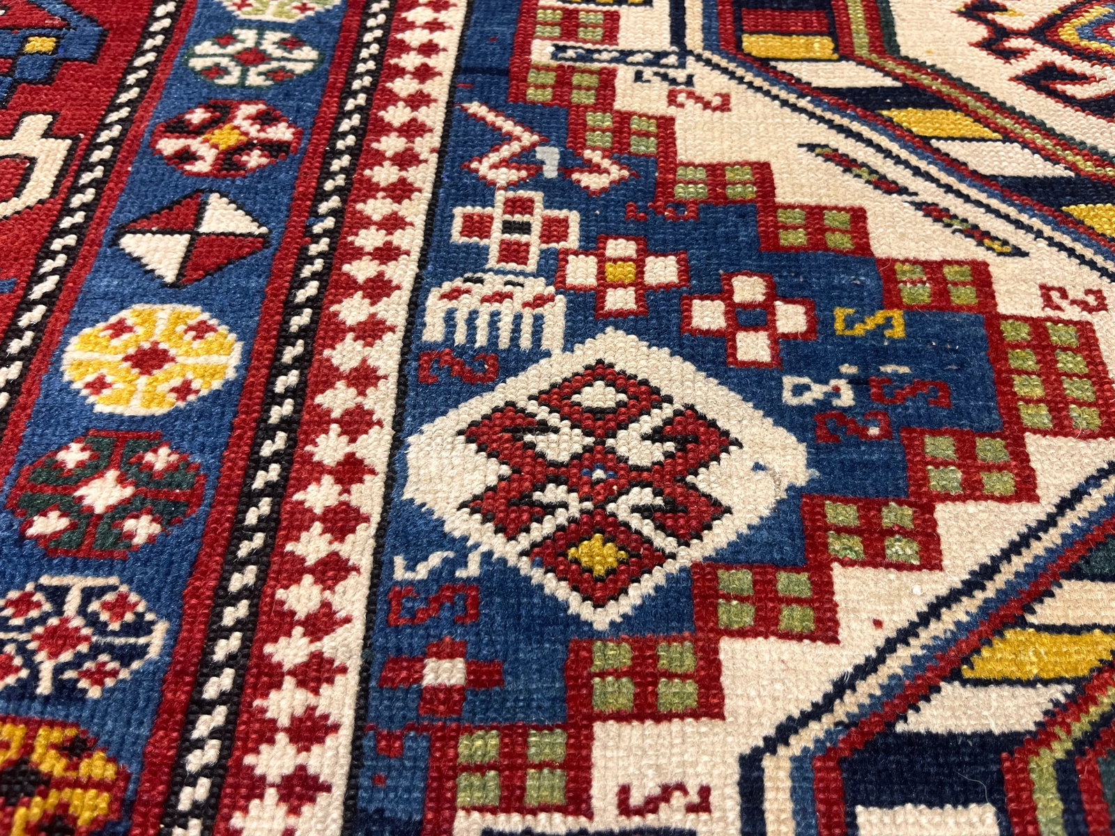Antique Caucasian Shirvan Rug 3'9" X 8'11" - 10