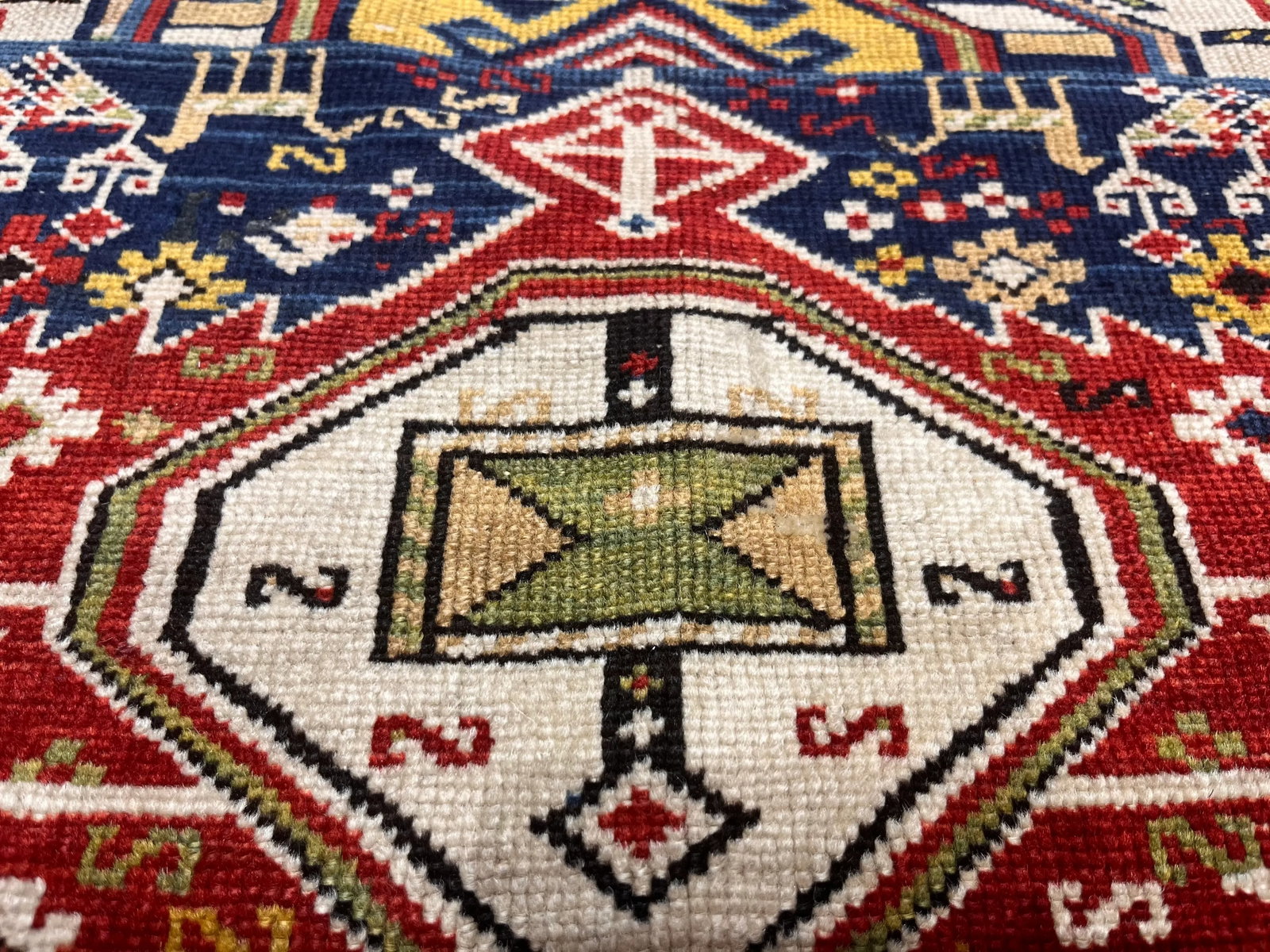 Antique Caucasian Shirvan Rug 3'9" X 8'11" - 7