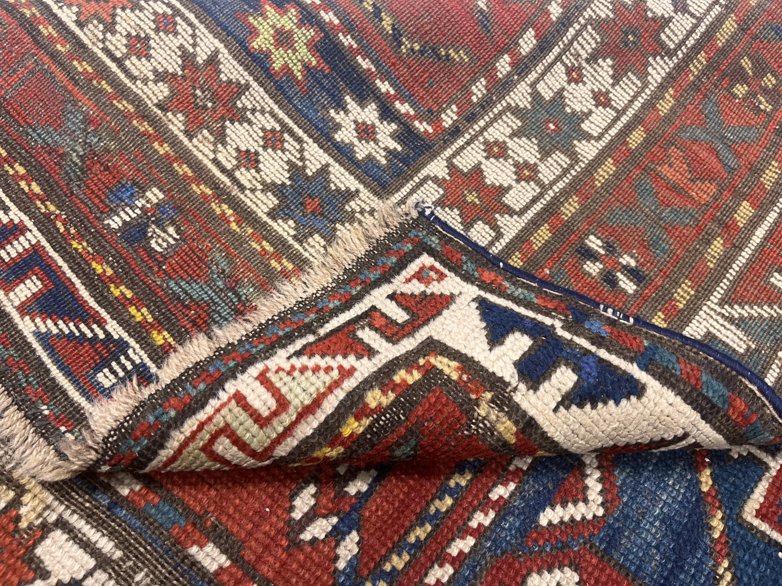 Antique Caucasian Kazak Rug 3'6" X 5'8" - 5