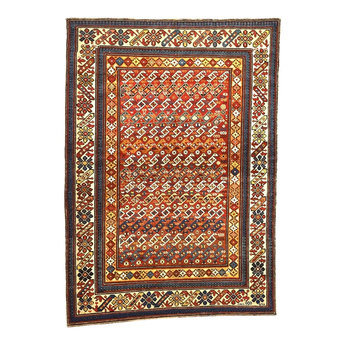 Antique Caucasian Kuba Rug 3'11" X 5'8" (1 of 7)