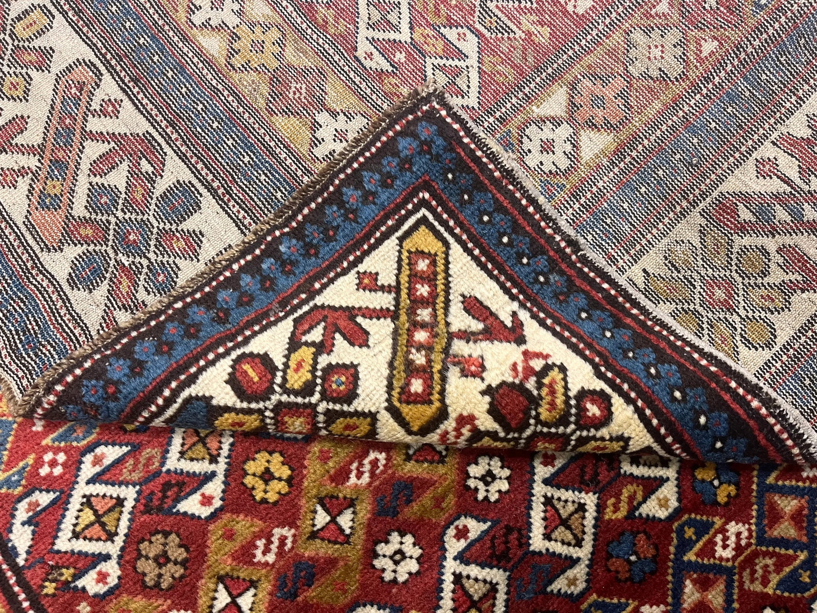 Antique Caucasian Kuba Rug 3'11" X 5'8" - 7