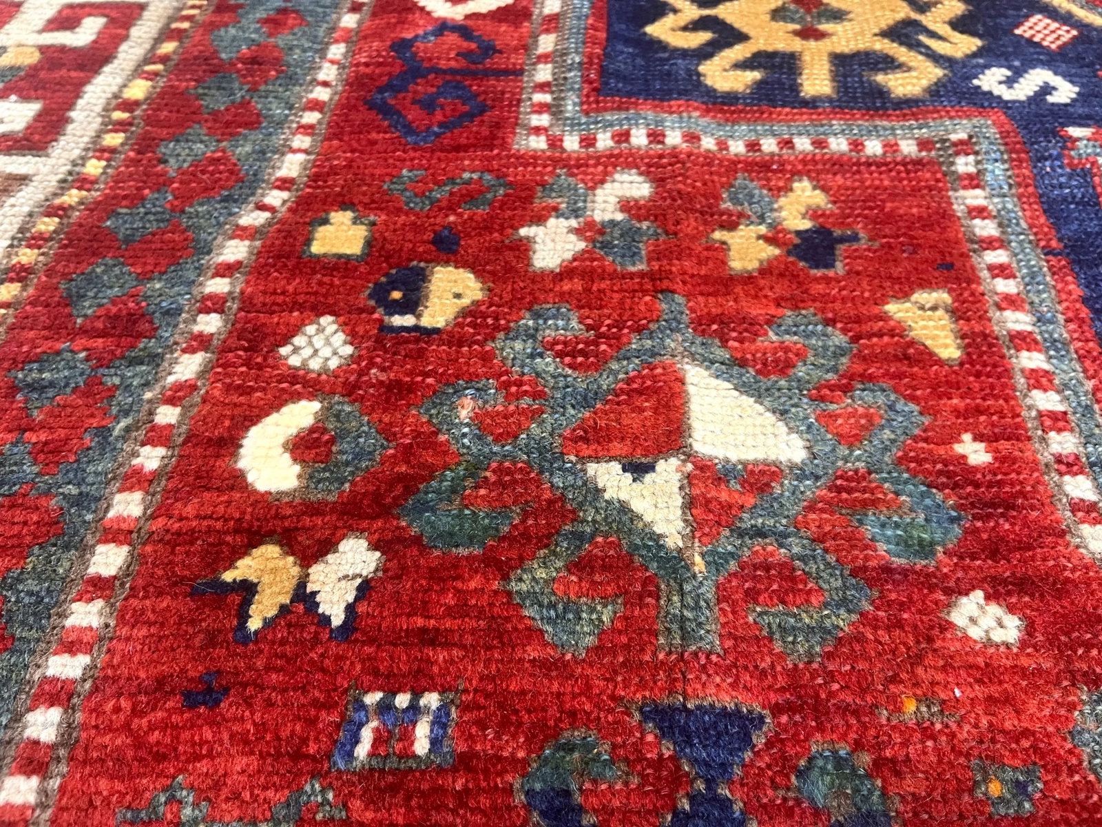 Antique Caucasian Kazak Rug 5'1" X 7'4" - 7