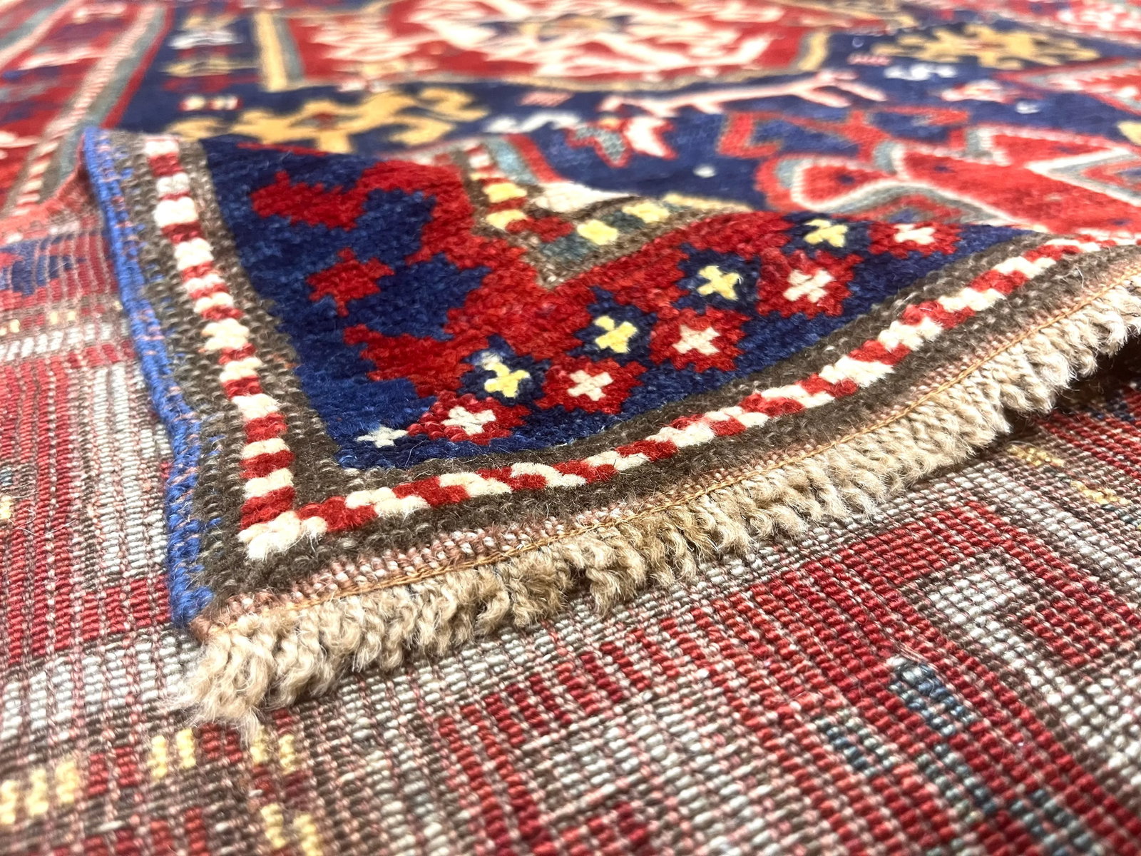 Antique Caucasian Kazak Rug 5'1" X 7'4" - 9