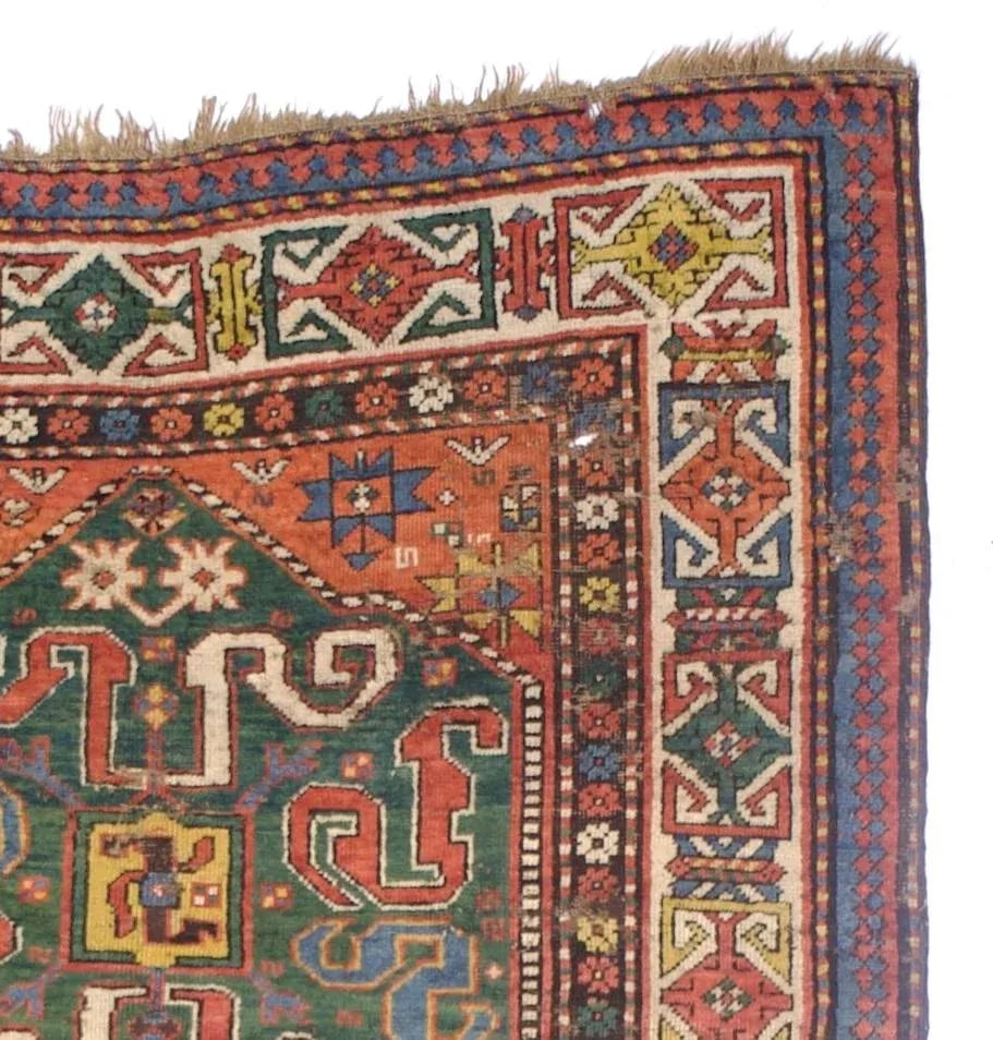 Antique Cloudband Kazak Rug 4'3" X 5'7" - 4