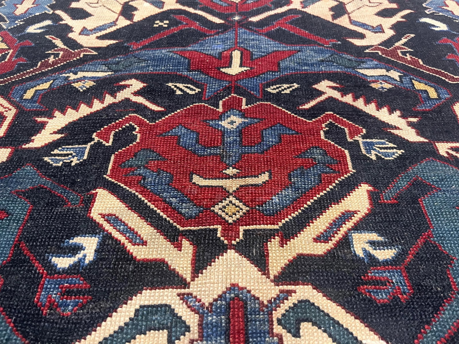 Antique Caucasian Kuba Rug 2'10" X 3'10" - 4