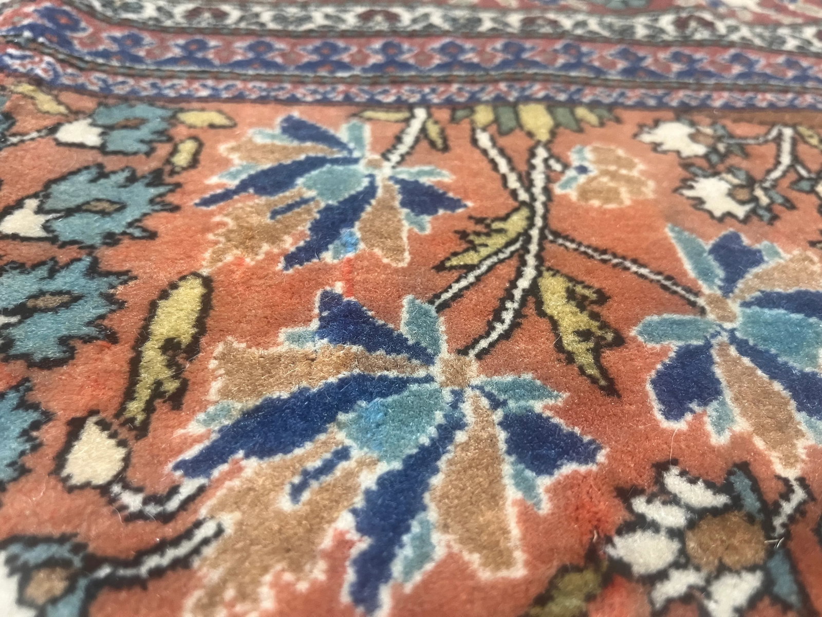 Antique Persian Mohtasham Kashan Rug 9'2" X 12'4" - 4
