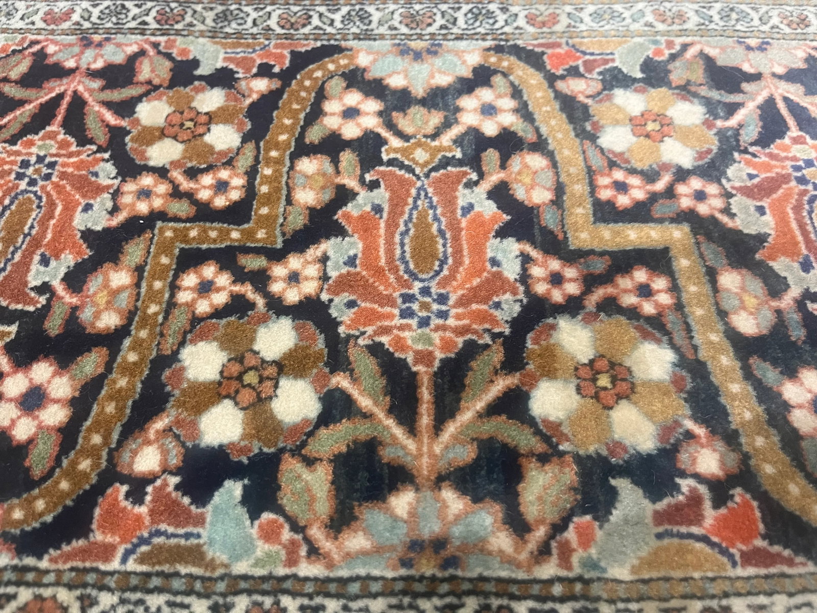 Antique Persian Mohtasham Kashan Rug 9'2" X 12'4" - 5