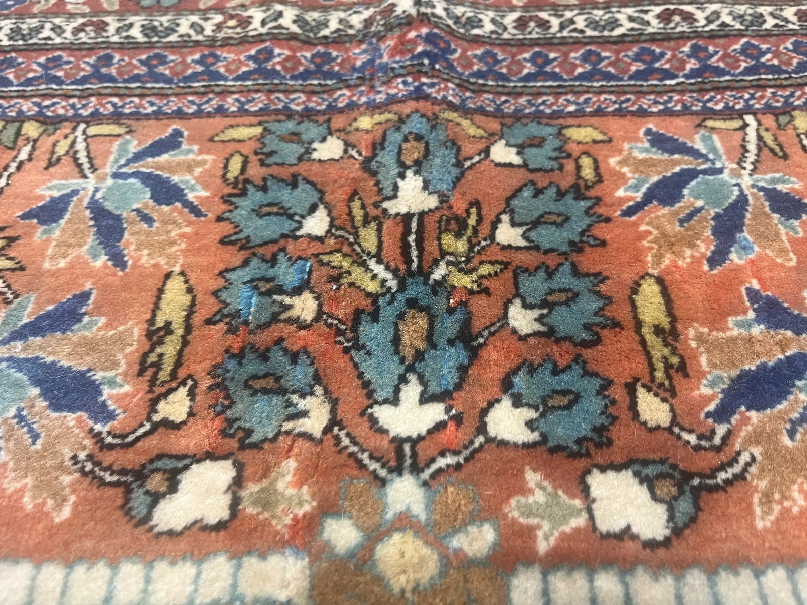 Antique Persian Mohtasham Kashan Rug 9'2" X 12'4" - 7
