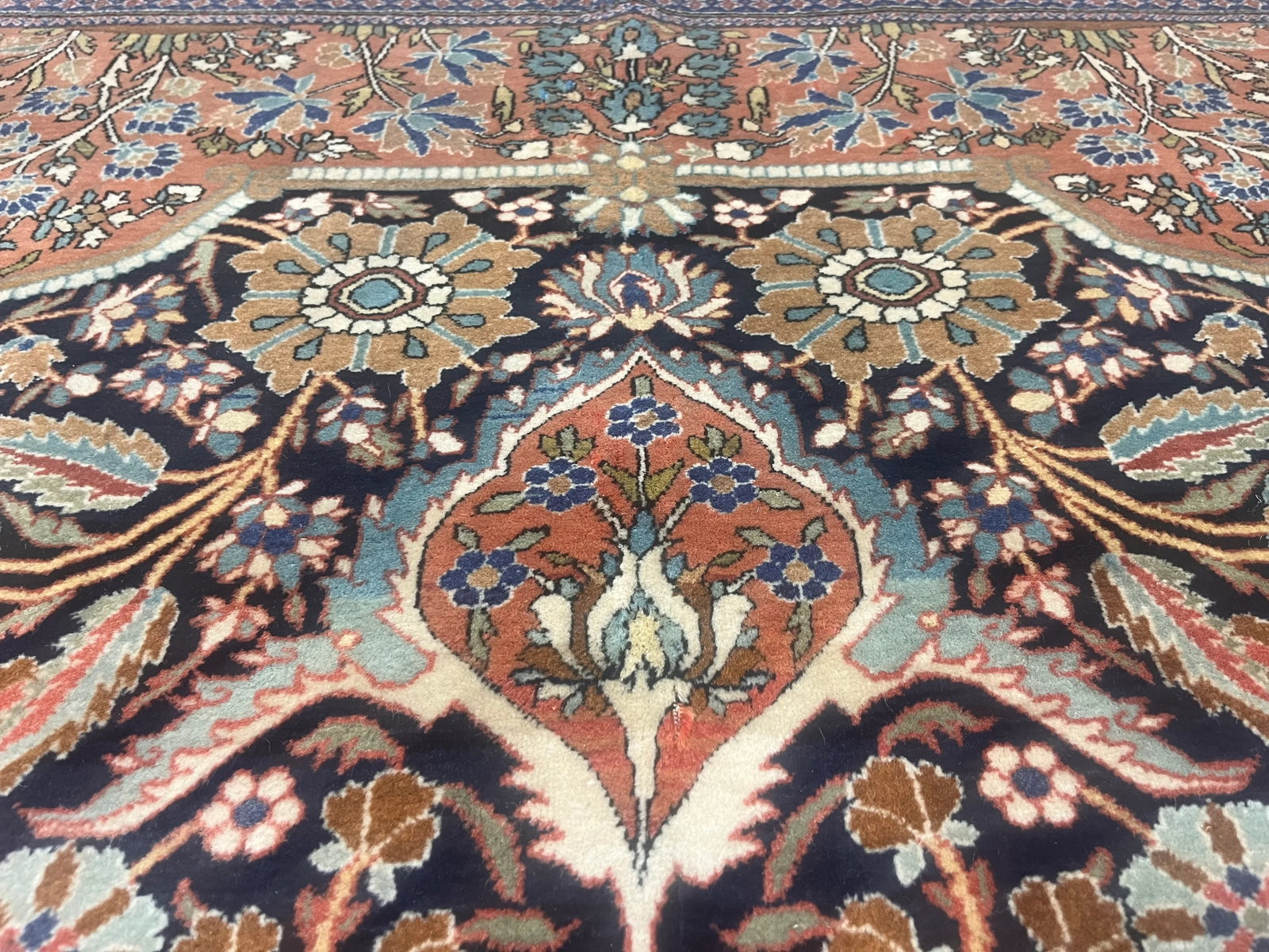 Antique Persian Mohtasham Kashan Rug 9'2" X 12'4" - 8