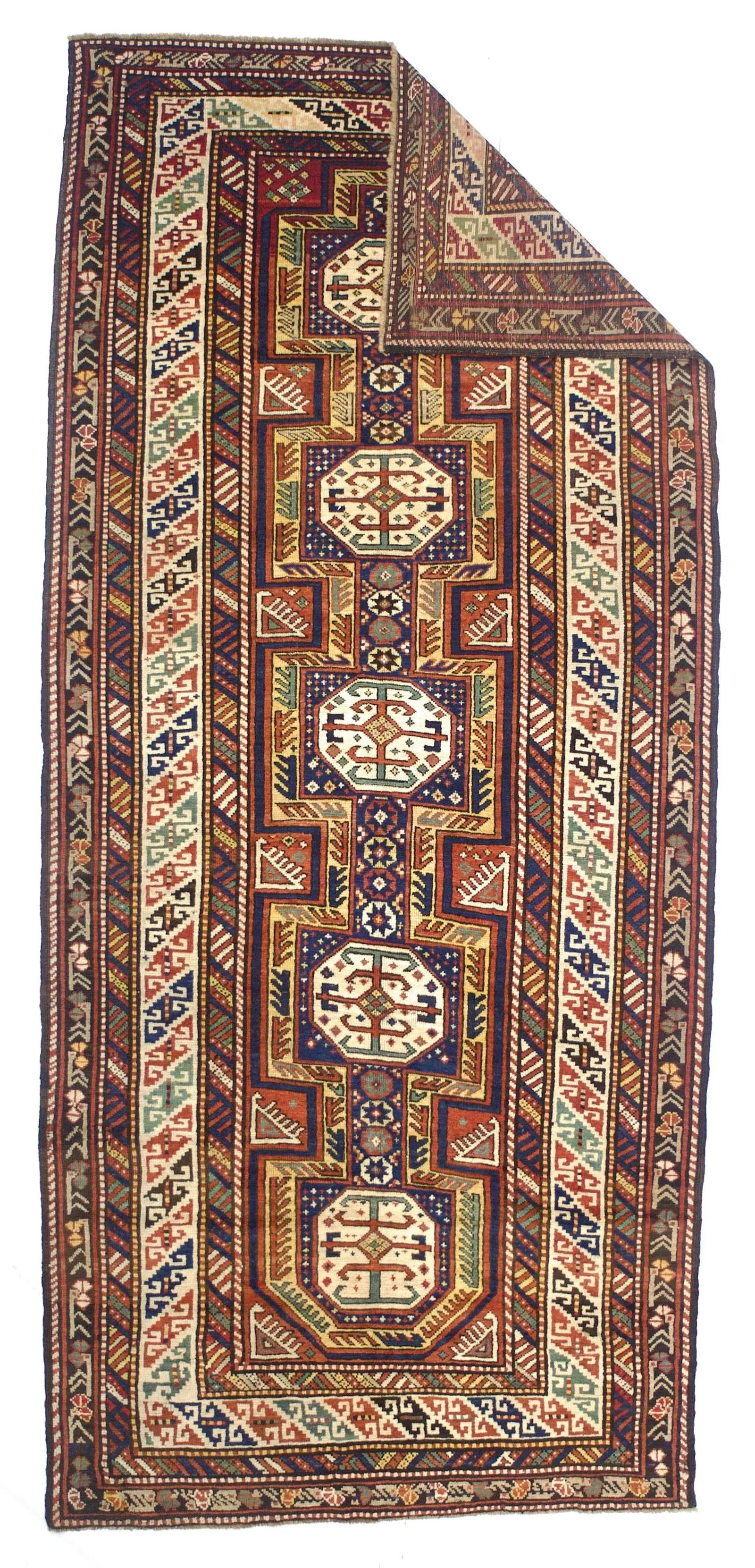 Antique Caucasian Kuba Rug 4'6" X 10'1" - 2