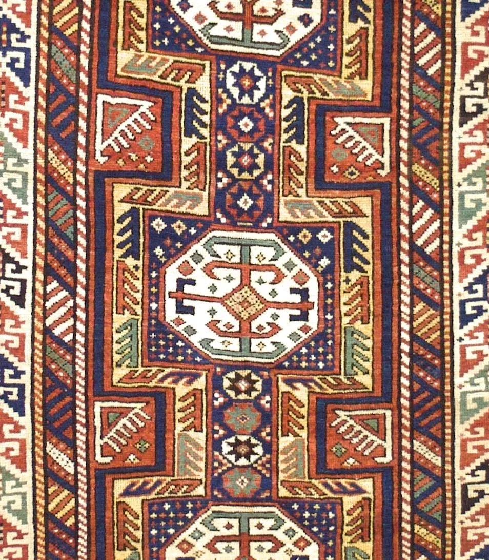 Antique Caucasian Kuba Rug 4'6" X 10'1" - 3