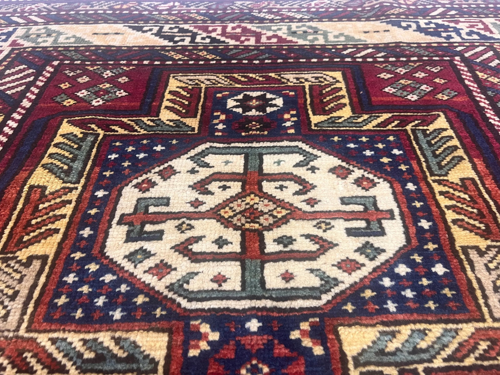 Antique Caucasian Kuba Rug 4'6" X 10'1" - 6