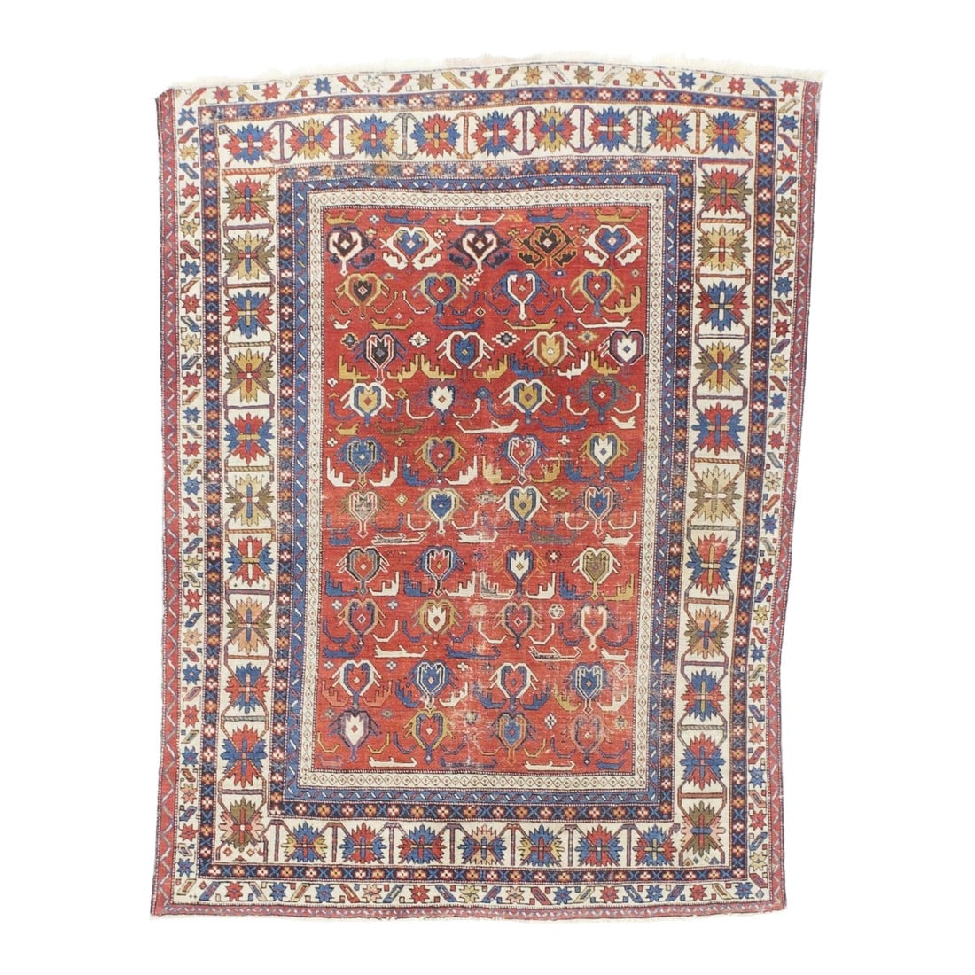 Antique Caucasian Kuba Rug 3'10" X 5'3" (1 of 6)