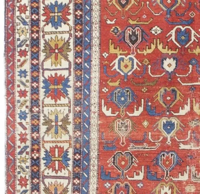 Antique Caucasian Kuba Rug 3'10" X 5'3" - 3