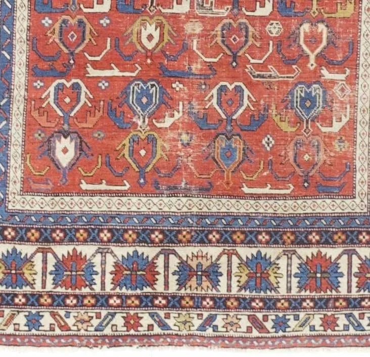 Antique Caucasian Kuba Rug 3'10" X 5'3" - 5