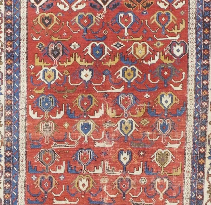 Antique Caucasian Kuba Rug 3'10" X 5'3" - 6