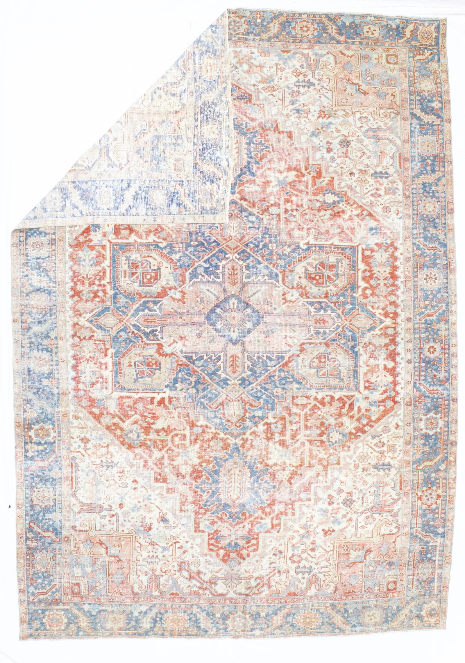 Vintage Persian Heriz Rug 8'1" X 11'8" - 2