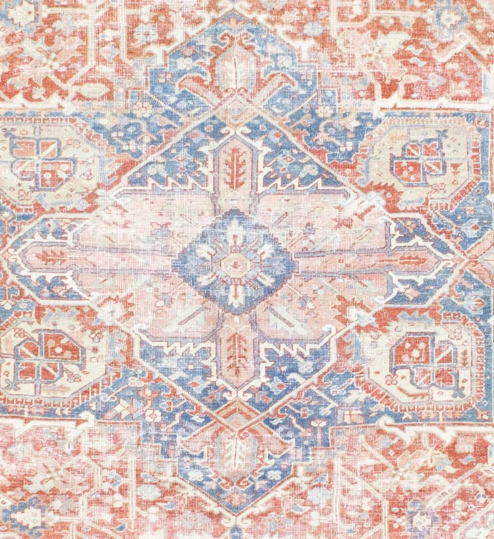 Vintage Persian Heriz Rug 8'1" X 11'8" - 5
