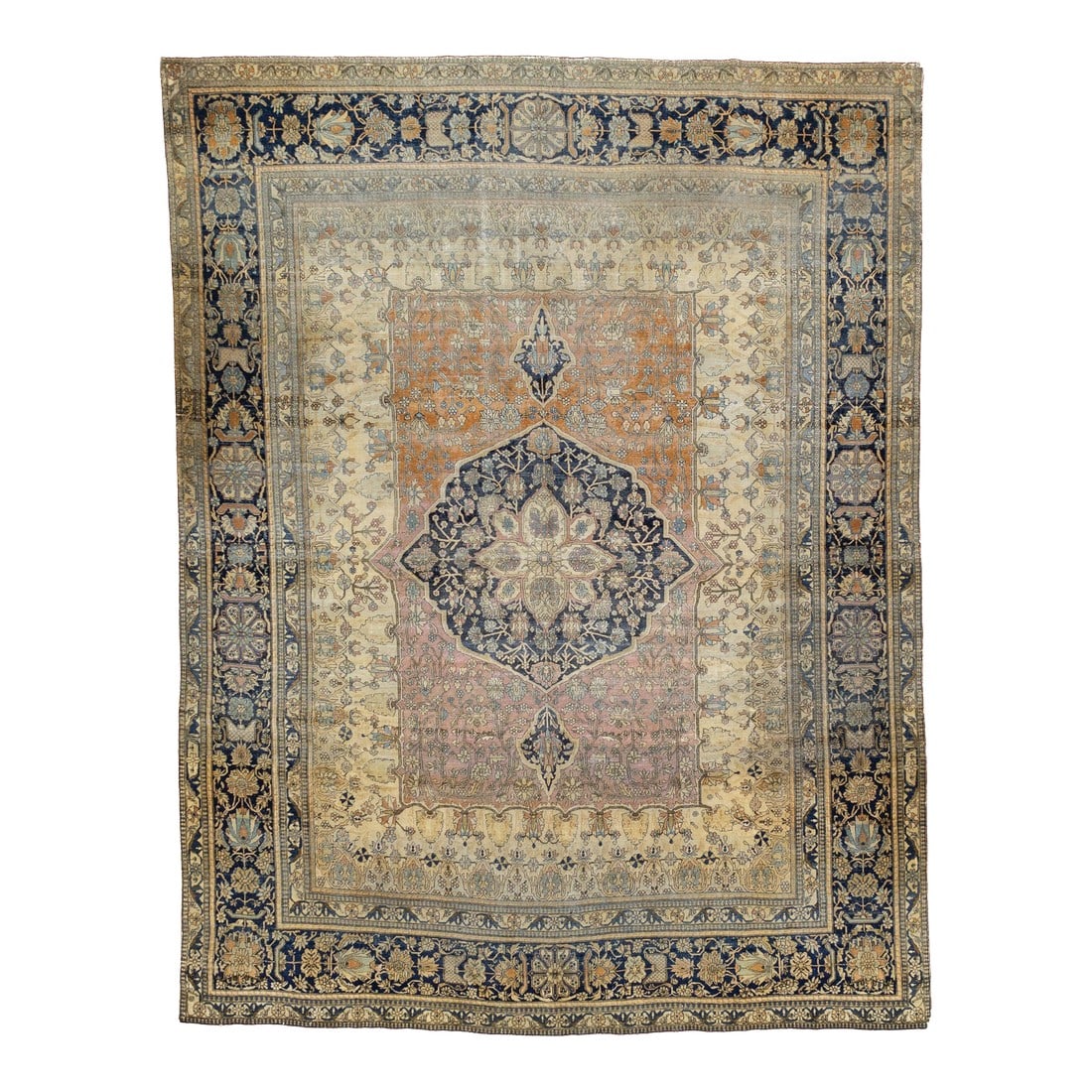 Fine Antique Persian Mohtasham Kashan Rug 7'6" X 9'7" (1 of 3)