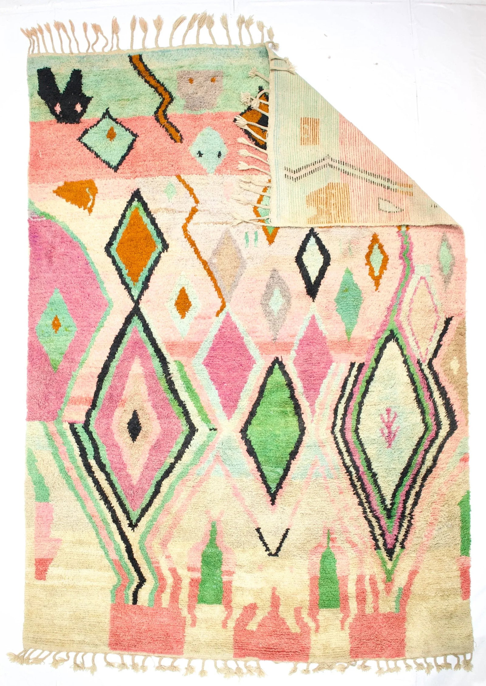 Fine Vintage Moroccan Wool Rug 9'5" X 13'4" - 2
