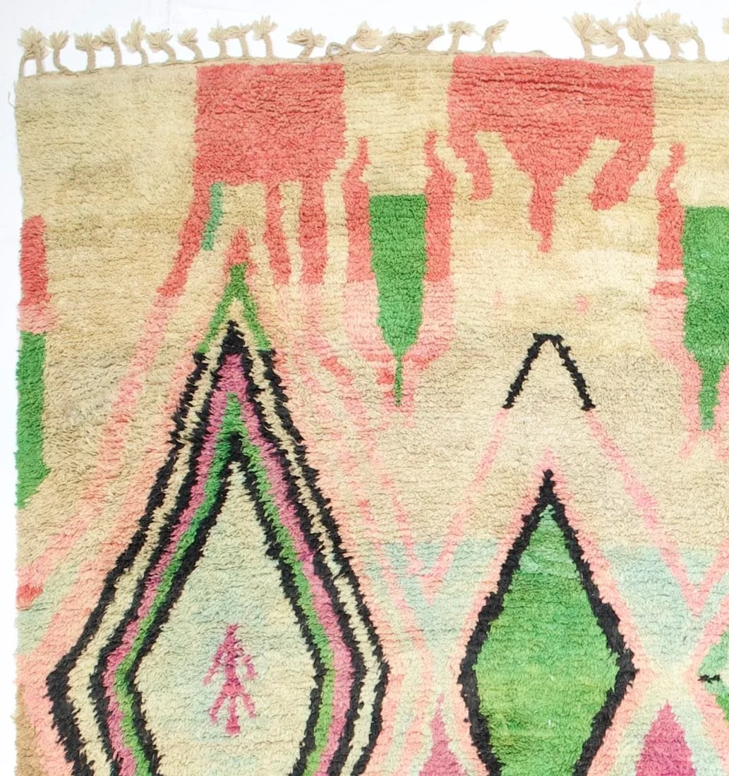 Fine Vintage Moroccan Wool Rug 9'5" X 13'4" - 3