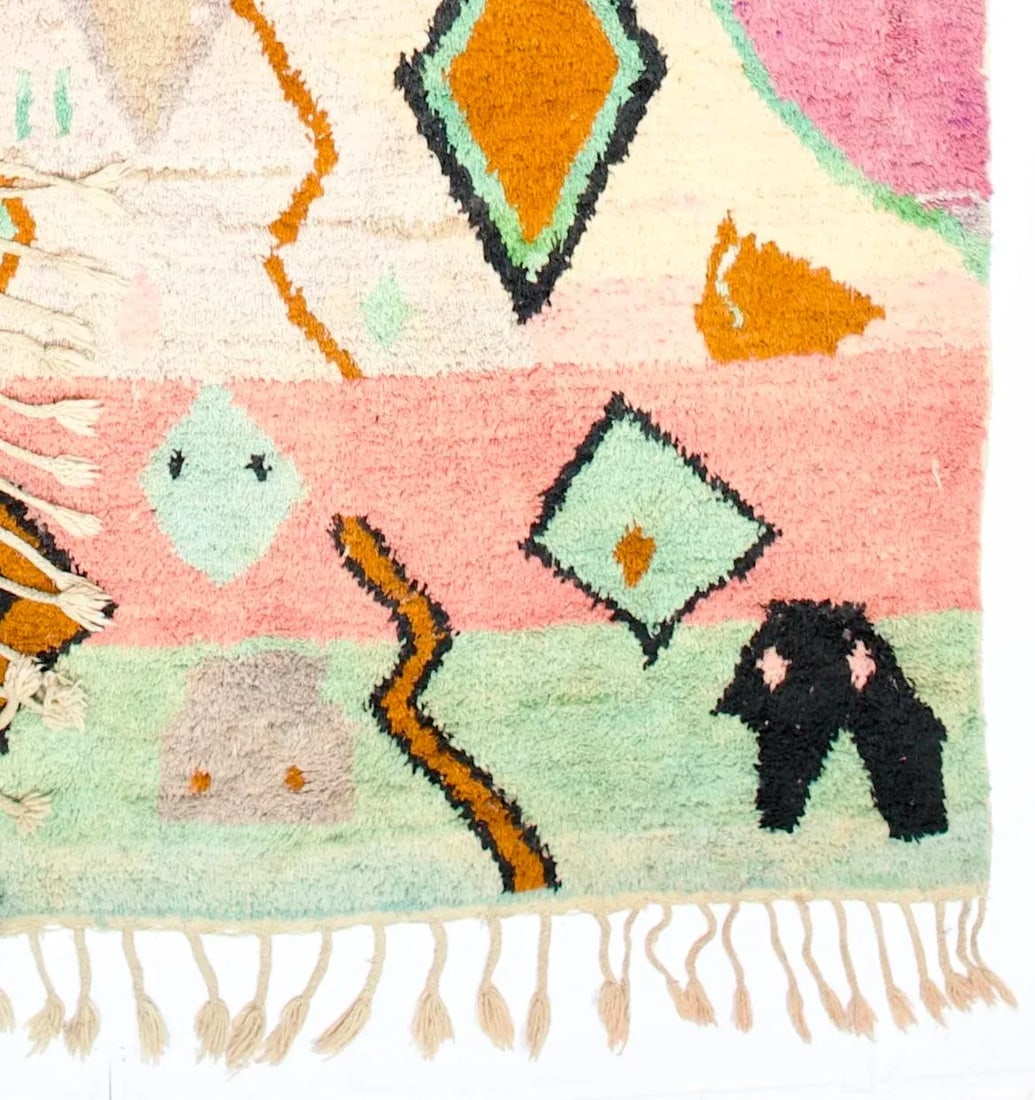Fine Vintage Moroccan Wool Rug 9'5" X 13'4" - 5