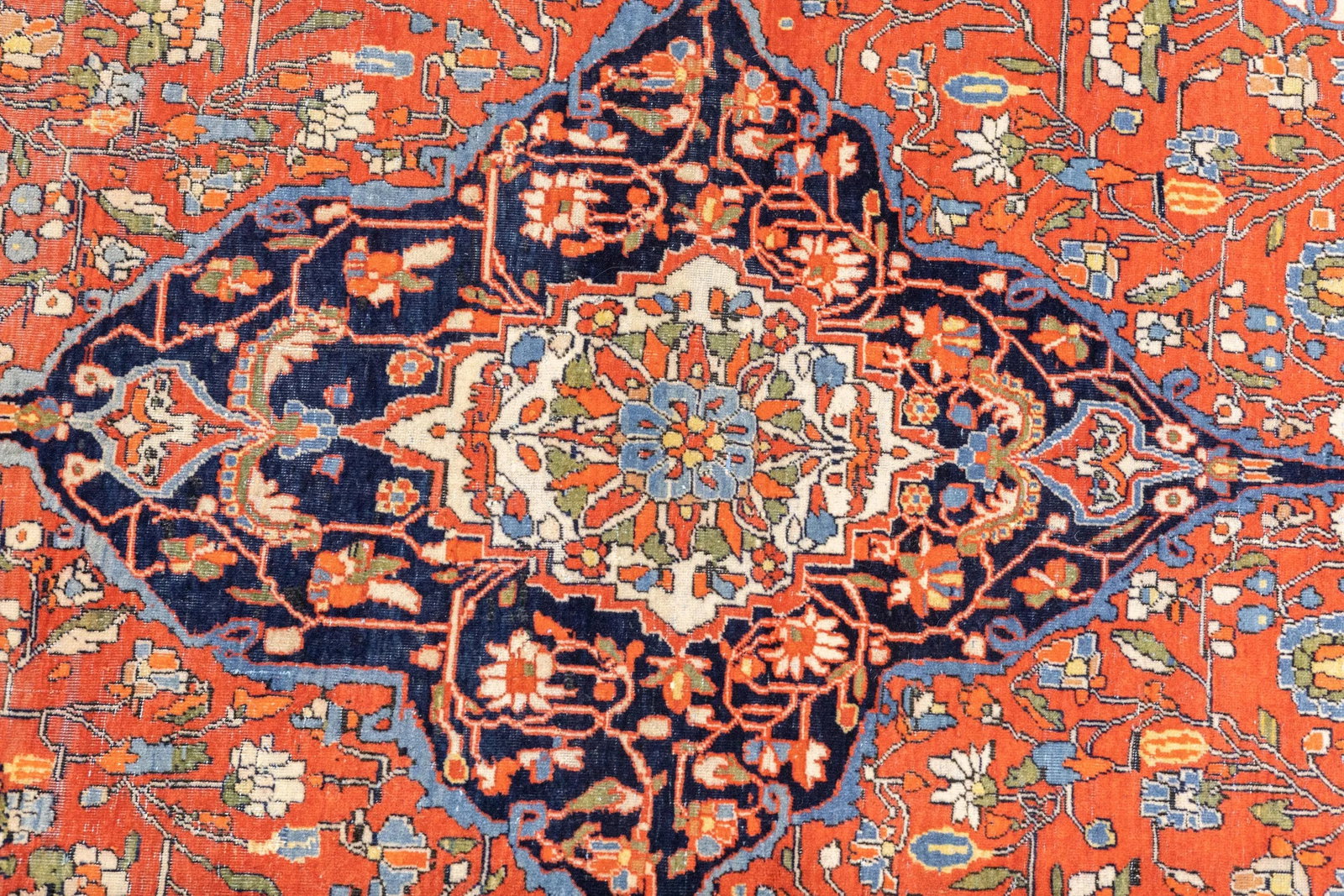 Antique Persian Mohtasham Kashan Rug 4'3" X 6'5" - 3