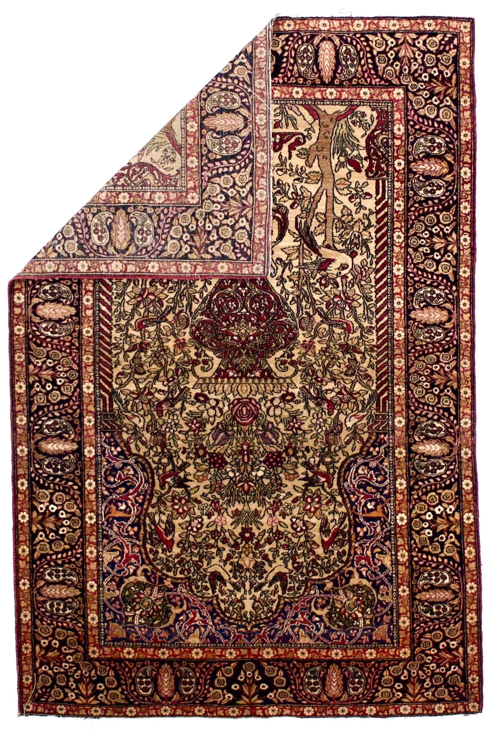 Antique Persian Tehran Rug 4'8" X 7'0" - 2