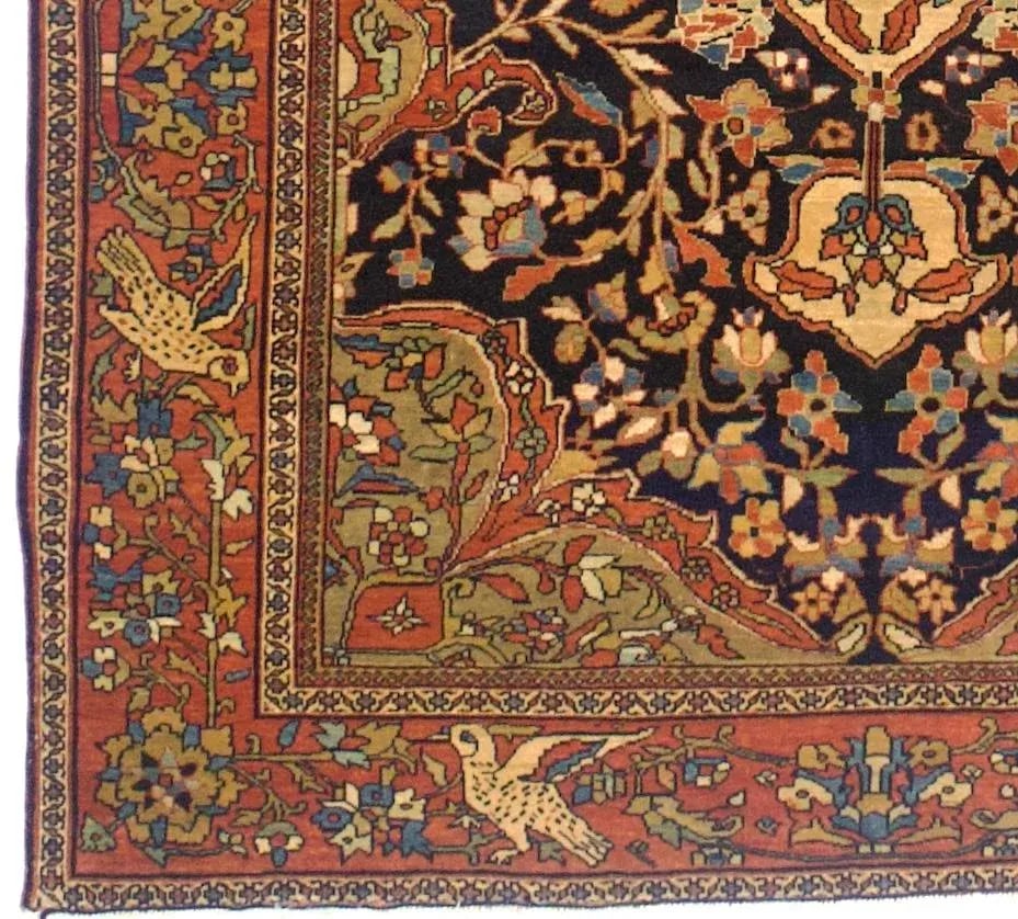 Antique Persian Farahan Sarouk Rug 4'6" X 6'6" - 3