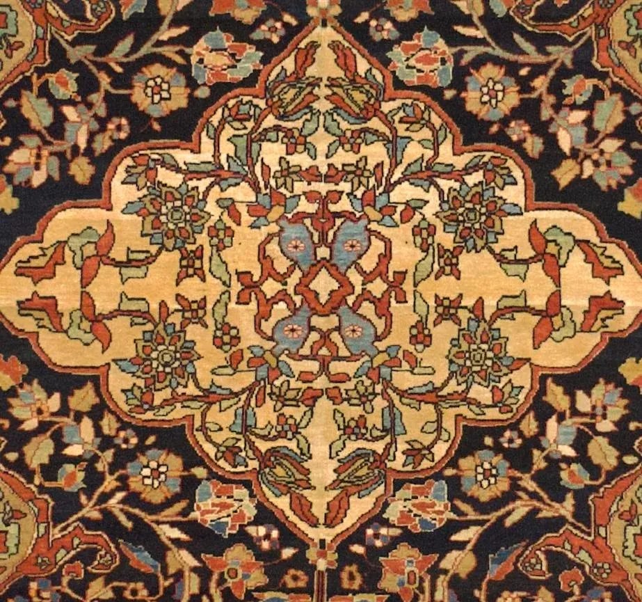 Antique Persian Farahan Sarouk Rug 4'6" X 6'6" - 4