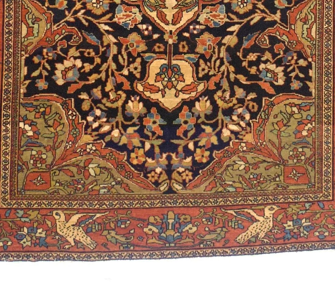 Antique Persian Farahan Sarouk Rug 4'6" X 6'6" - 5