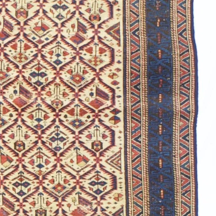 Antique Caucasian Kuba Rug 3'5" X 4'0" - 3