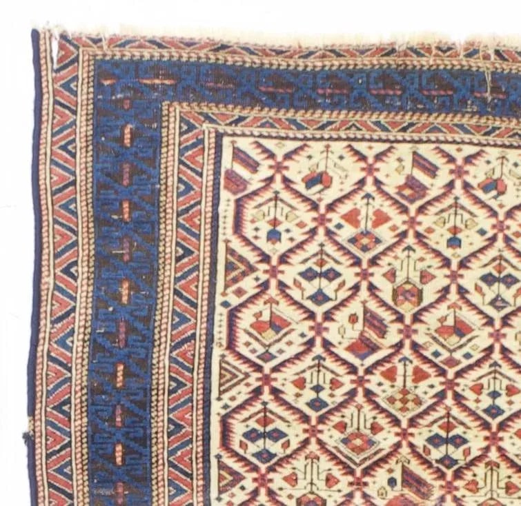 Antique Caucasian Kuba Rug 3'5" X 4'0" - 4