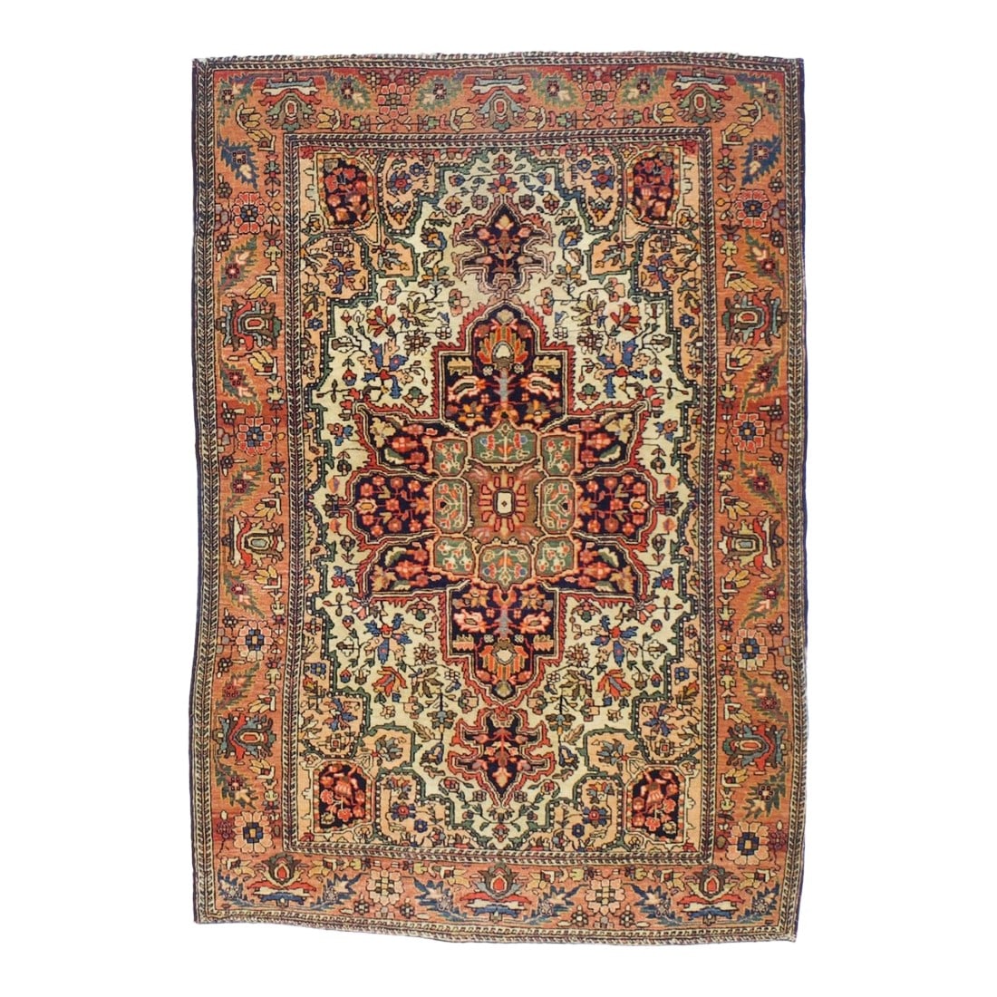Antique Persian Farahan Sarouk Rug 3'3" X 4'10" (1 of 7)