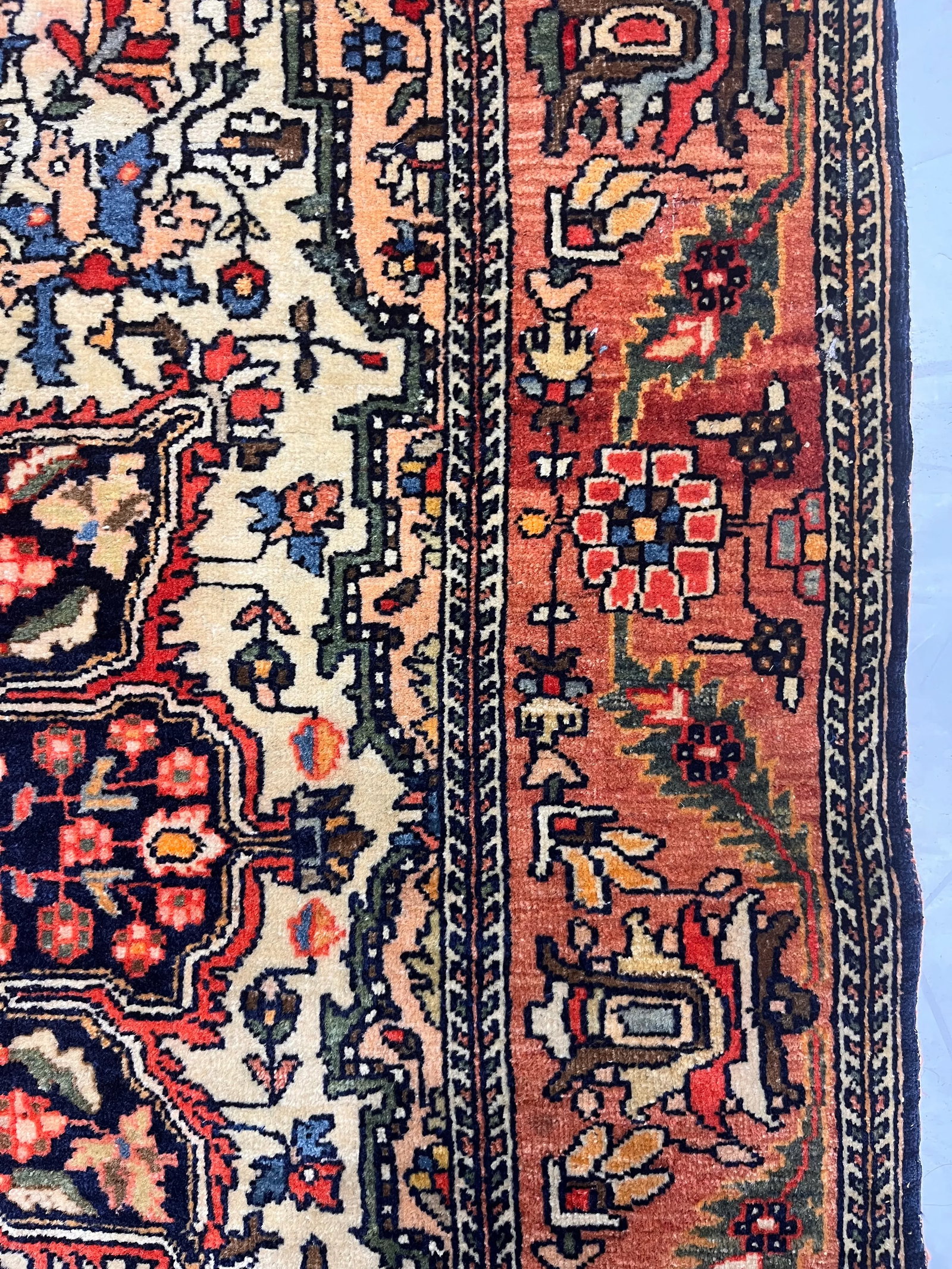 Antique Persian Farahan Sarouk Rug 3'3" X 4'10" - 5