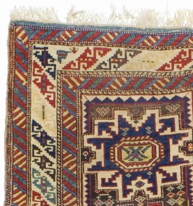 Antique Caucasian Lezgi Rug 2'10" X 4'5" - 3