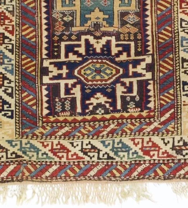 Antique Caucasian Lezgi Rug 2'10" X 4'5" - 4