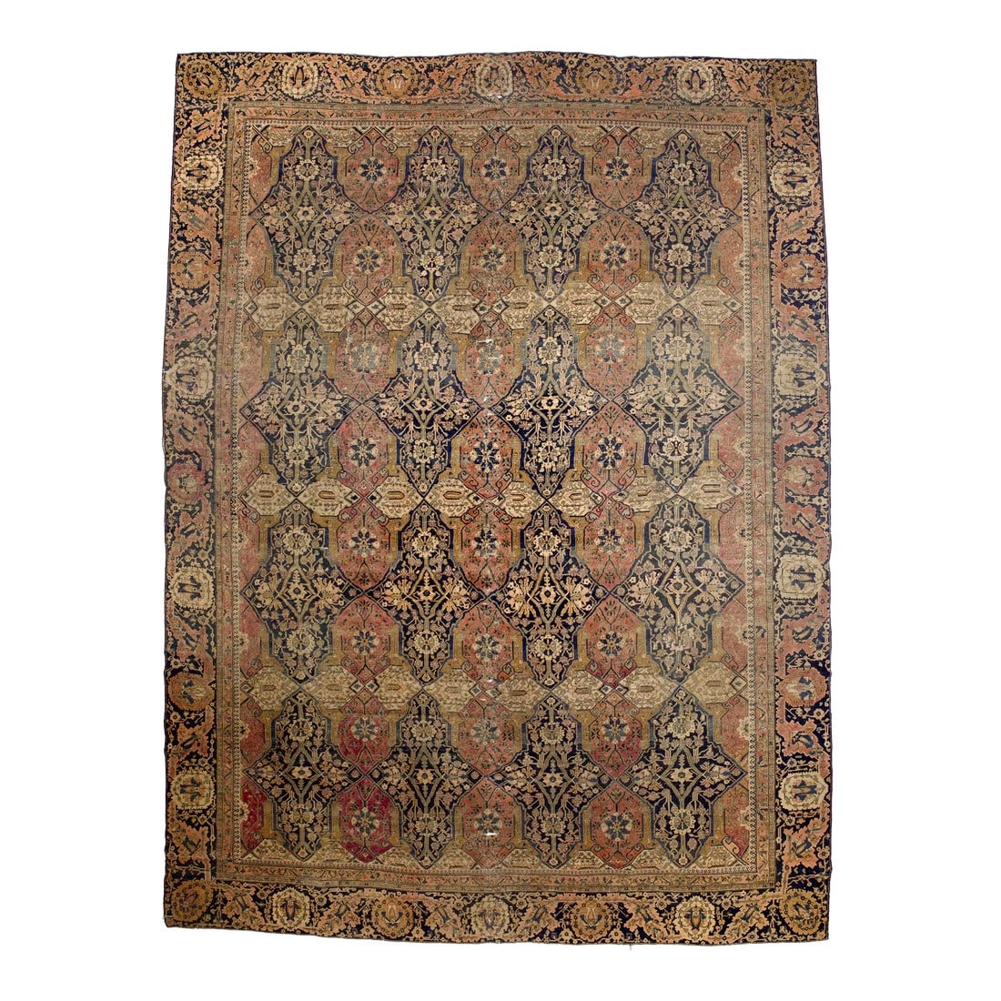 Antique Persian Mohtasham Kashan Rug 9'2" X 12'5" (1 of 5)