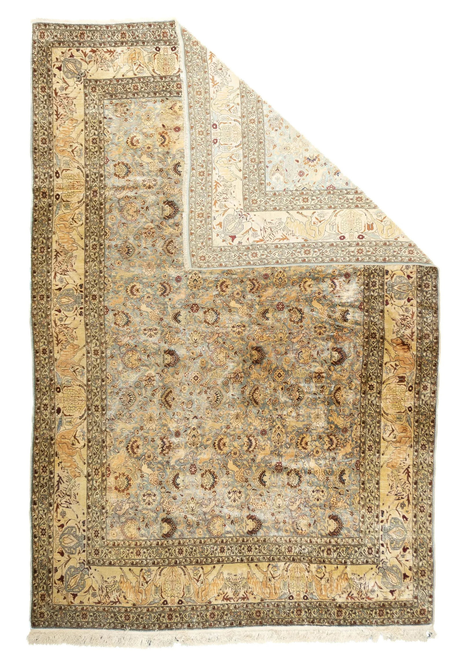 Antique Turkish Hereke Rug 6'10" X 10'0" - 2