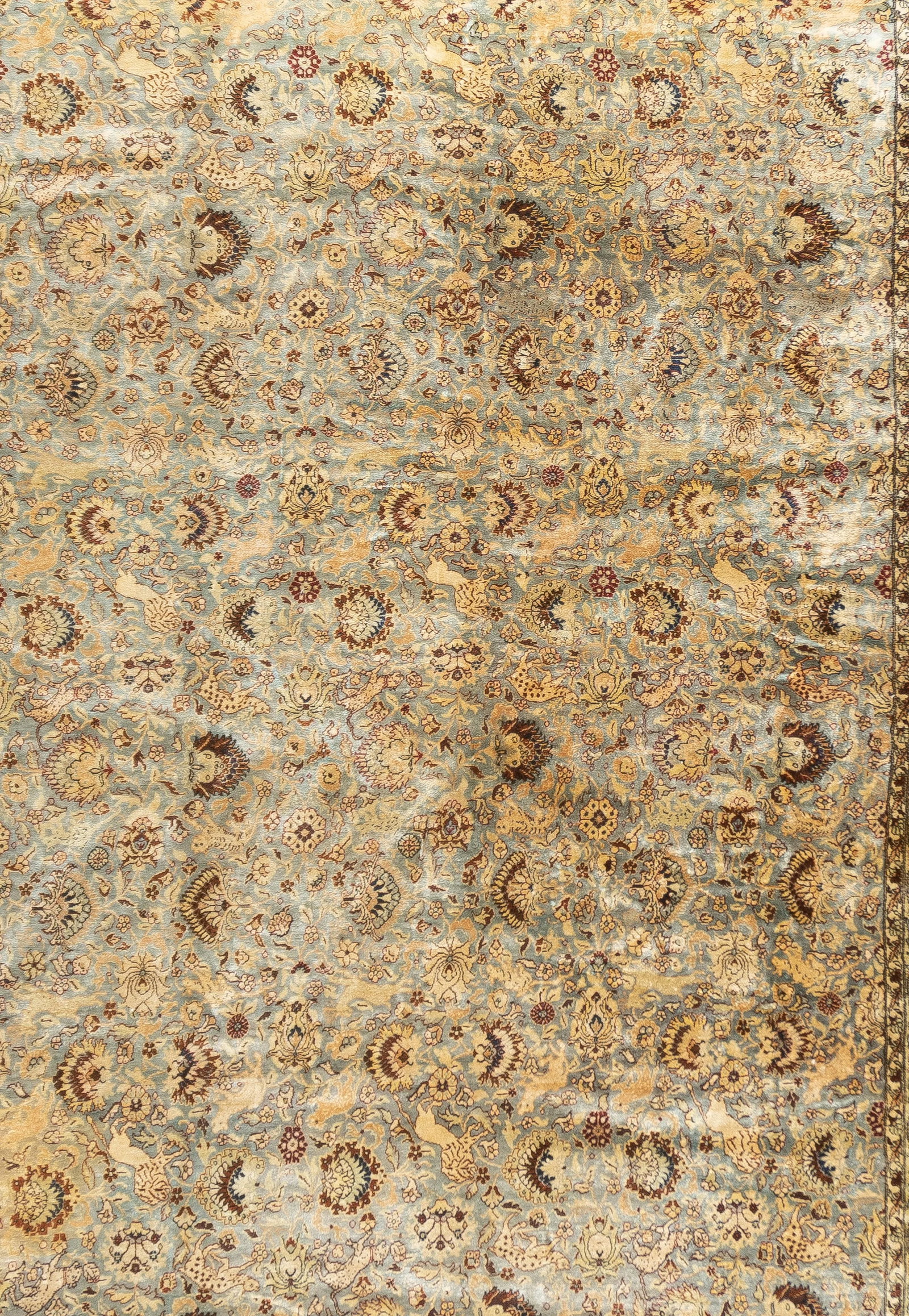 Antique Turkish Hereke Rug 6'10" X 10'0" - 3