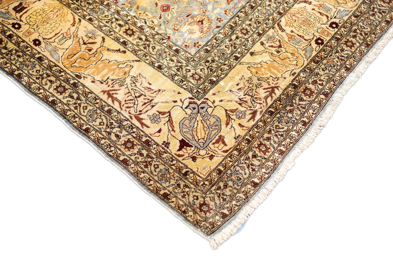 Antique Turkish Hereke Rug 6'10" X 10'0" - 4